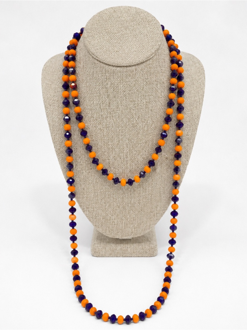 BRAND NEW WITH TAGS Game Day Spirit Beaded Necklace – Orange & Blue